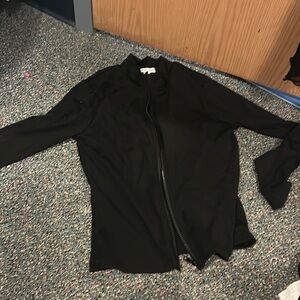 Black athletic zip up